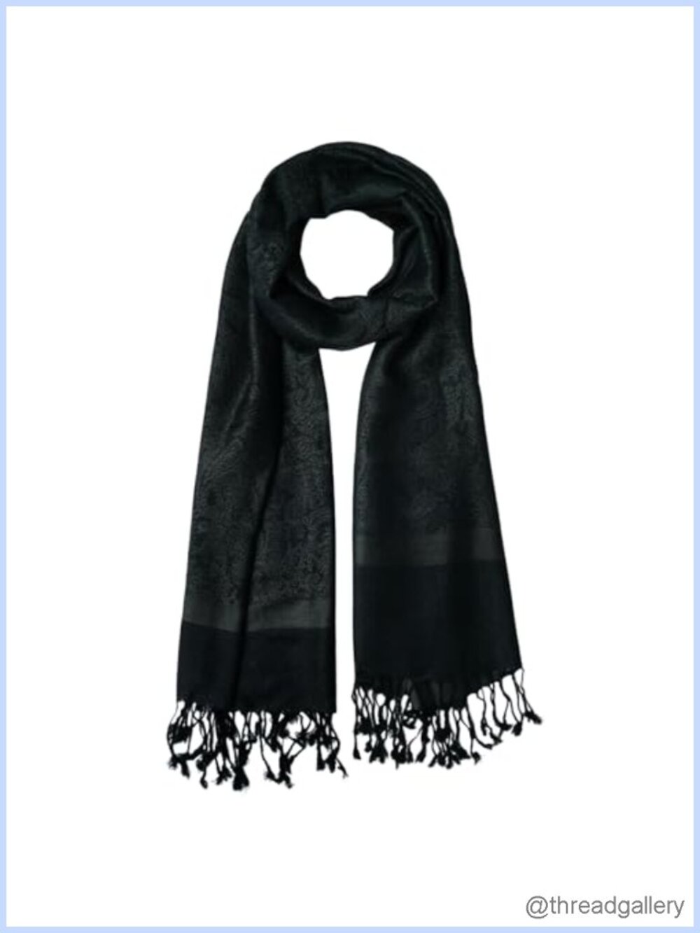 Paisley Jacquard Shawl Wrap Scarf Acrylic Fringe Bohemian Women's